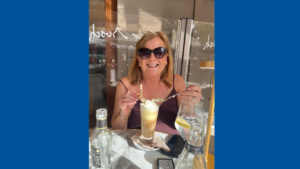 Imelda O'Hanlon of Star Recruitment writing about AI and IT leadership in Ireland over an iced coffee.